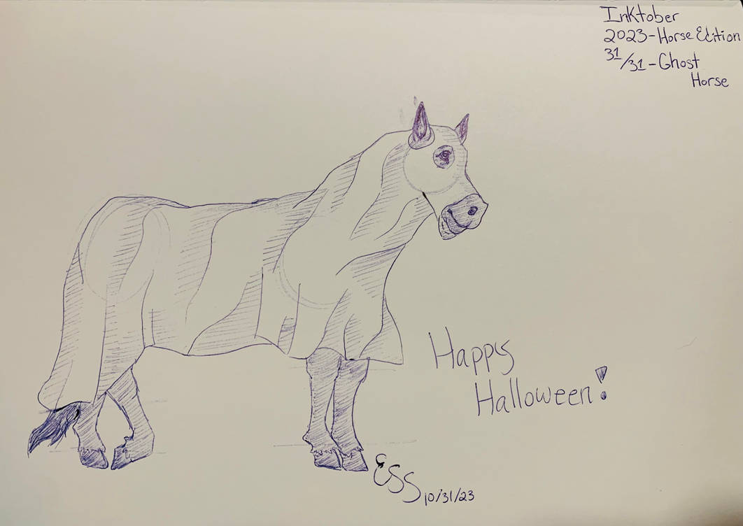 Inktober 2023 - 31/31 - Ghost Horse