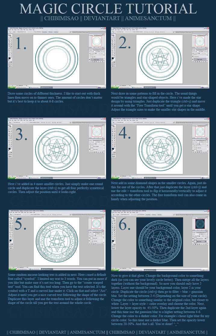 Magic Circle Tutorial by chibimisao on DeviantArt