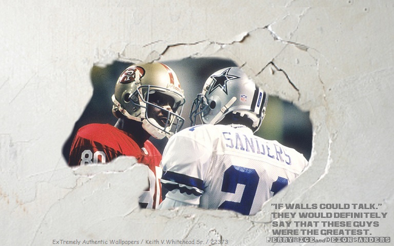 Jerry Rice and Deion Sanders (49ers VS.Cowboys) by Keiffer-Boy on