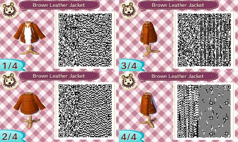 AC:NL QR Brown Leather Jacket Male Ver.