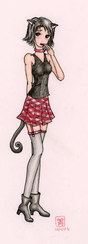 cat school girl