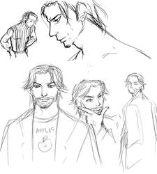 Angeal and Hollander Sketches