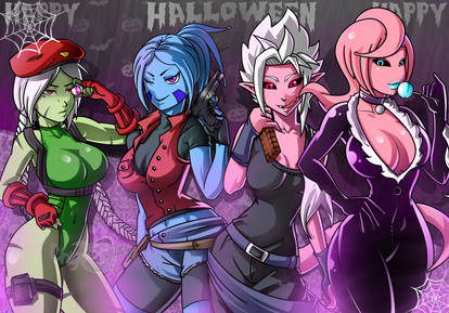 Commission: Halloween Quadruple!!!