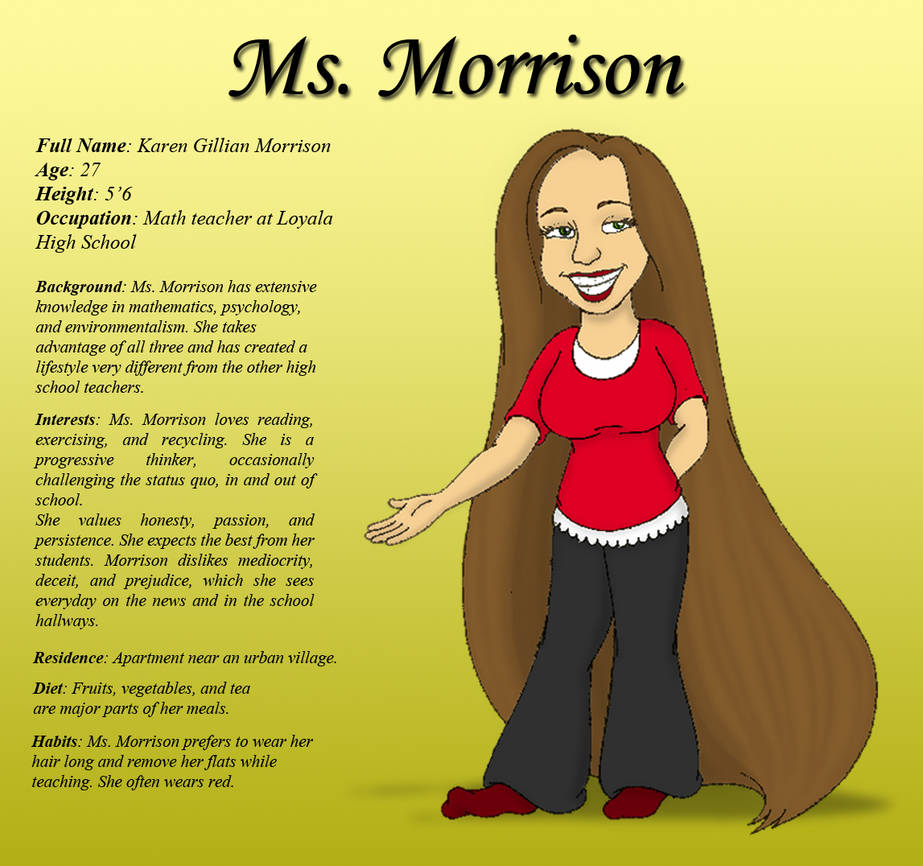 Ms. Morrison Ms. Morrison Character ID by Yeldarb86 on DeviantArt