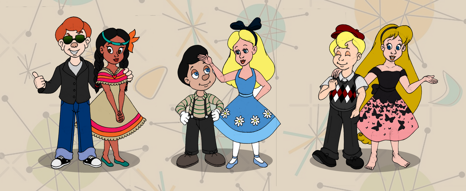 Deviantart 50s 50s Fashion Friends by Yeldarb86 on DeviantArt