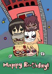 Attack on Titan Chibi Titans at Wall Maria