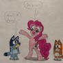 Pinkie Pie Meets Bluey And Bingo