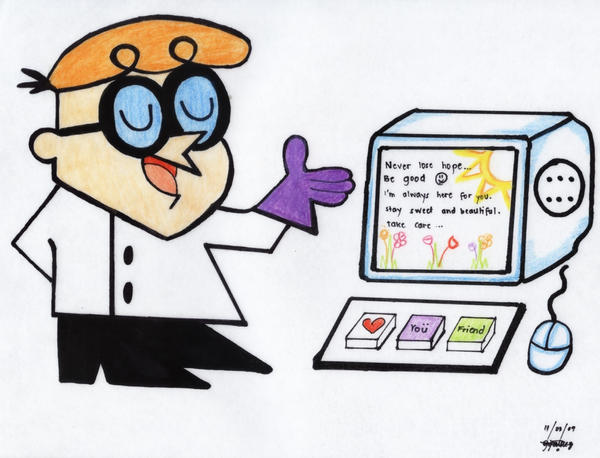 dexter and computer by ValerieGalvez on DeviantArt