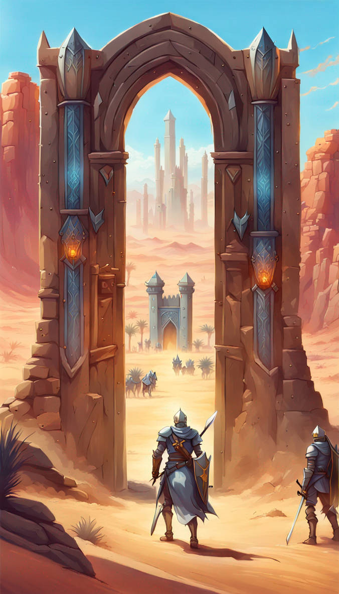 Knight Gate Complex Knights, portal gate and desert by mr3rdMan on DeviantArt