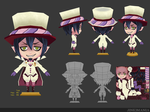 3D Low polygon : Blue Exorcist Mephisto