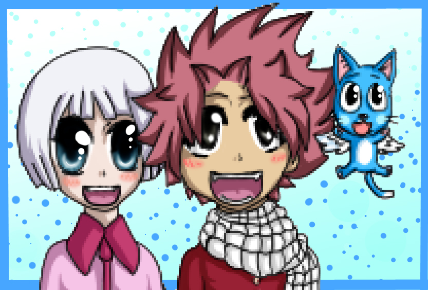 Little Natsu, Lisanna and Happy! :D