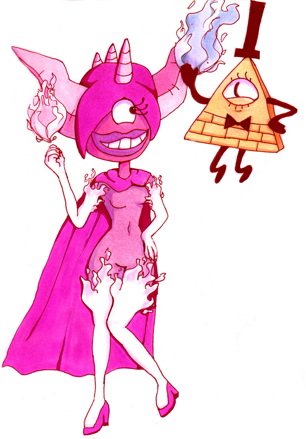 Bill Cipher + Pyronica