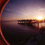 fisheye april - baywalk sunset