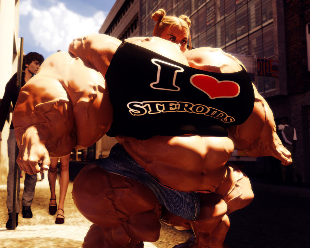 Cartoon Character On Roids Roid Monster Teen - I heart Steroids by SarahSamsonMuscle on DeviantArt