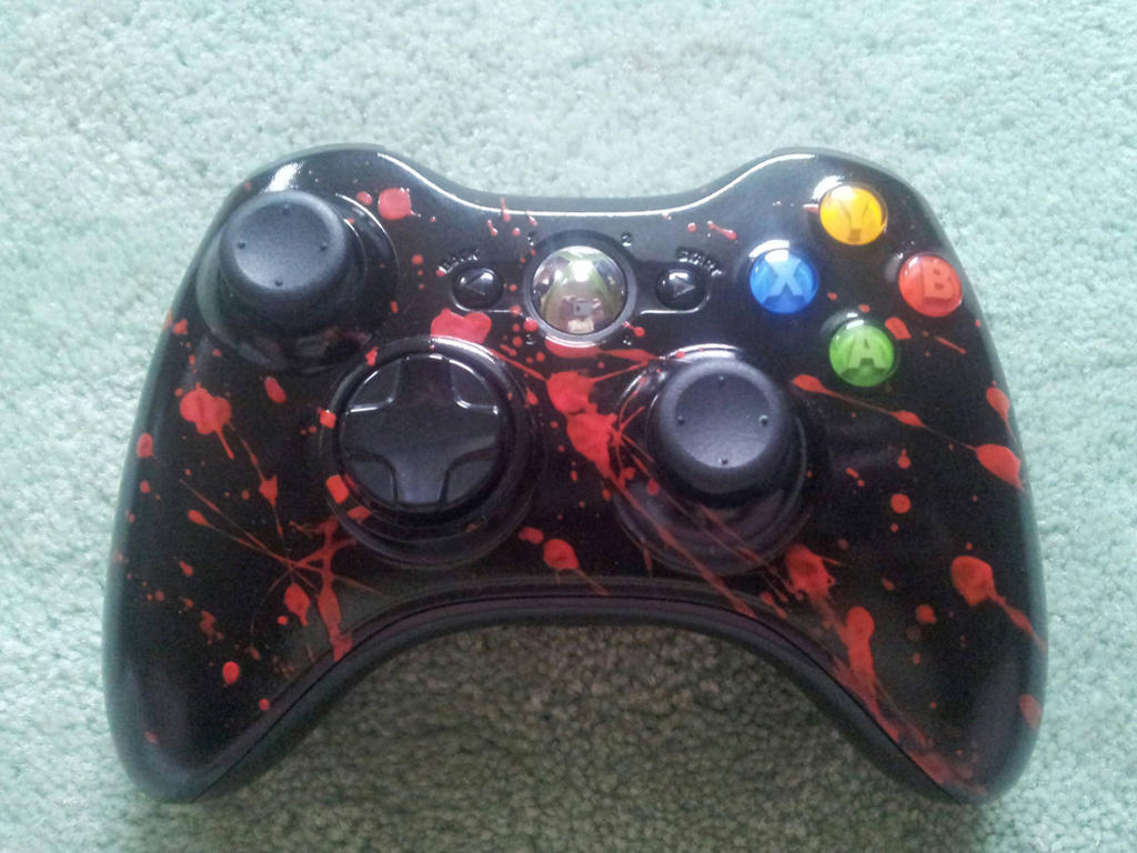 Red/Black Splatter Controller by custompaintcontrol on DeviantArt