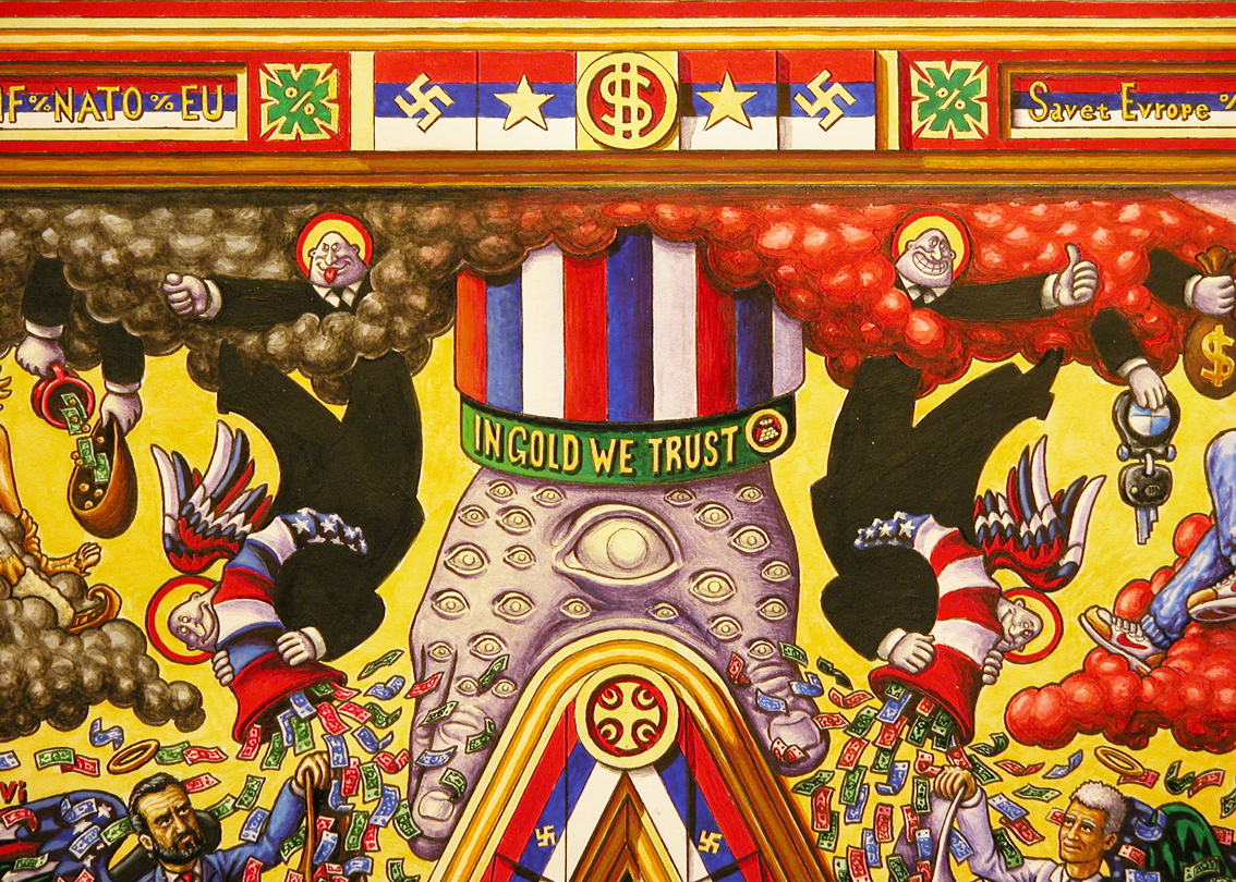 Iconostasis of Serbocapitalism-detail