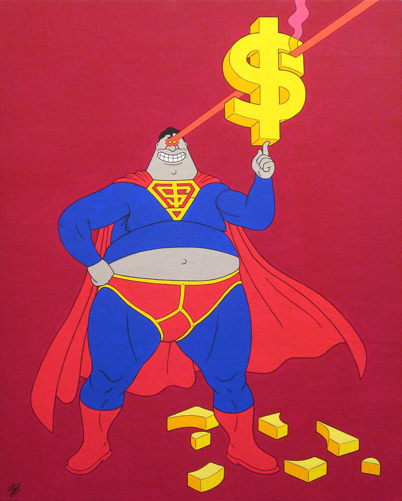 Superdude, acrylic on panel canvas, 50x40cm, 2015 by alexander982