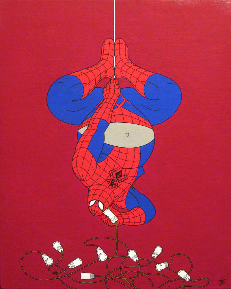 Wwweb-man, acrylic on panel canvas, 50x40cm, 2015 by alexander982