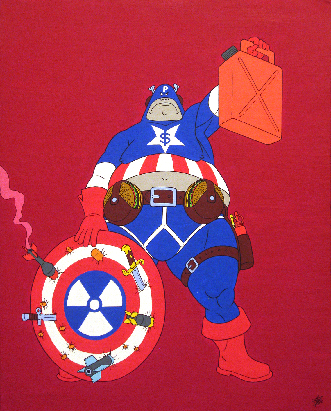 Captain Patriot, acrylic on canvas, 50x40cm, 2015