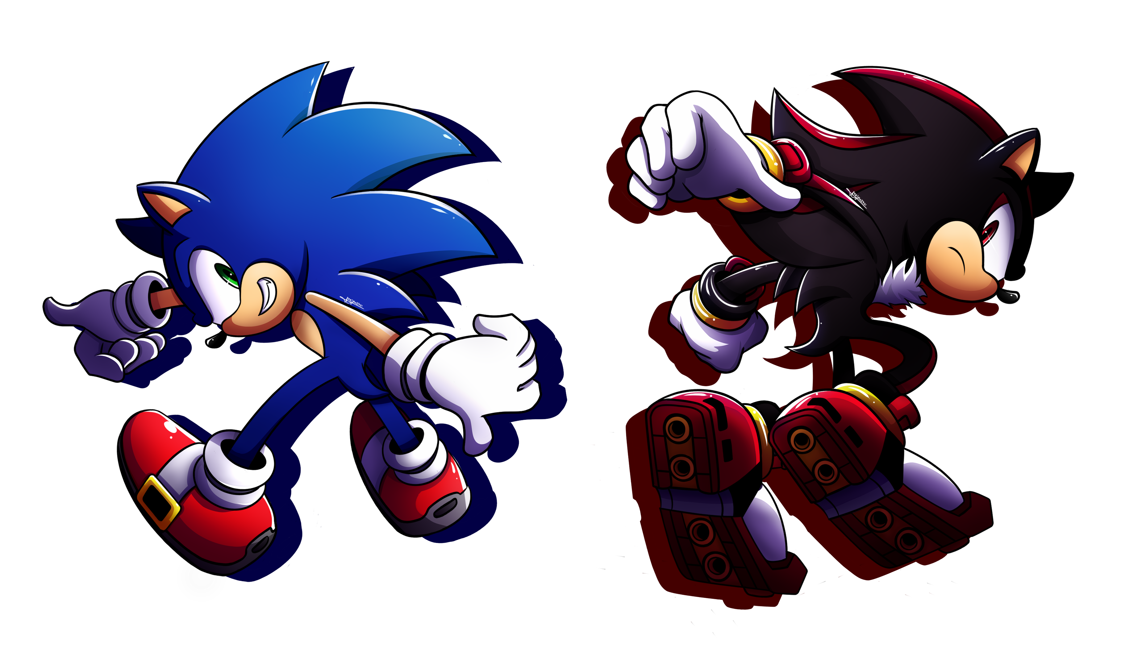 Sonic & Shadow.  Sonic and shadow, Shadow the hedgehog, Sonic the hedgehog