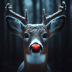 The Red Nosed Whitetail Deer