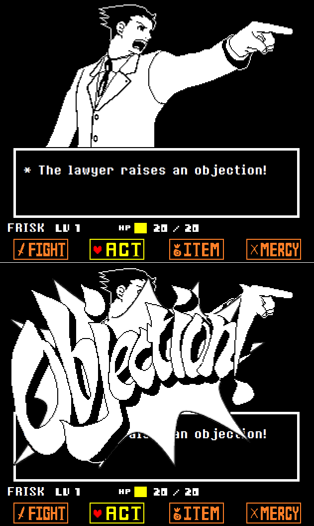 Turnabout Undertale:Phoenix Wright's Determination