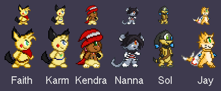 Fantasy Star Sprites Set 1