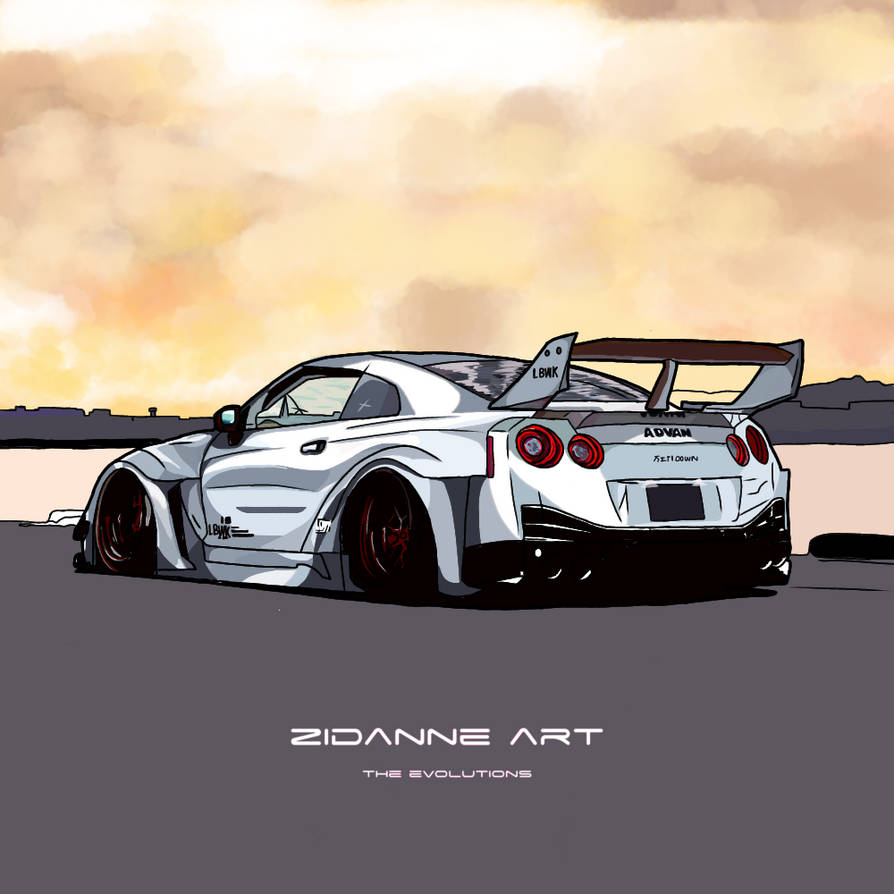 nissan GT R LBWK by Zidanneart on DeviantArt