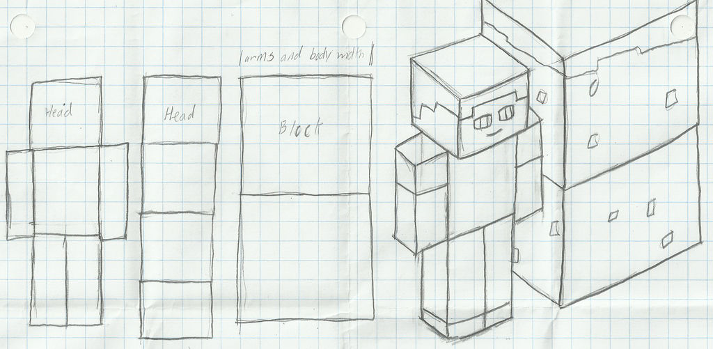 Minecraft player sketch by SurreallyStressed on DeviantArt