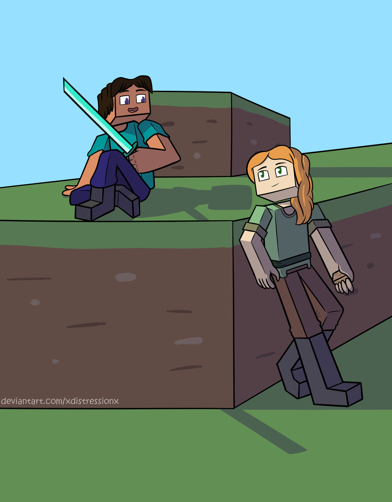 Steve Rescues Alex Steve and Alex by SurreallyStressed on DeviantArt