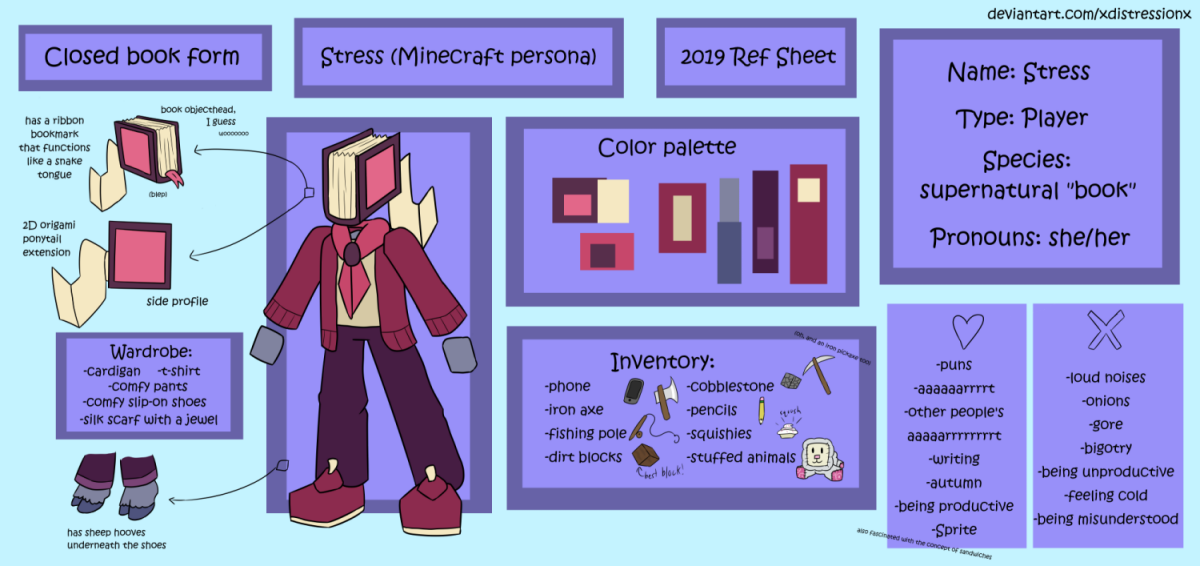 2019 Stress (Minecraft) reference sheet by SurreallyStressed on DeviantArt