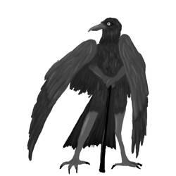 anthromorphic crow