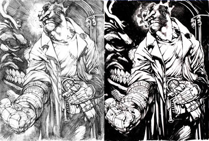 hellboy pencils and inks