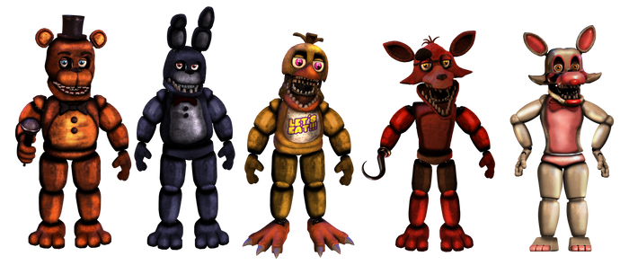 2D Ignited animatronics (Joy of Creation) by FoxyLISOfficial on