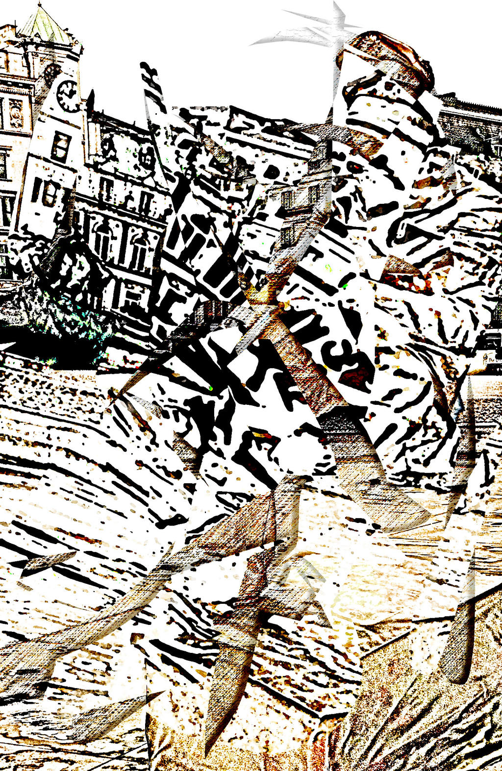 Cubist Living Statue