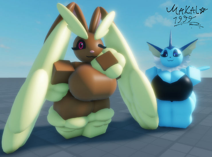 Maxala Deviantart lopunny and vaporeon by Maxala1999 on DeviantArt