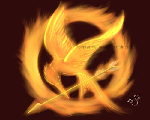 The Mockingjay on Fire