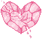 F2U: Pink Shattered Crystal Heart
