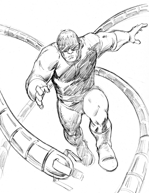 Doctor Octopus Sketch by 3XLT on DeviantArt