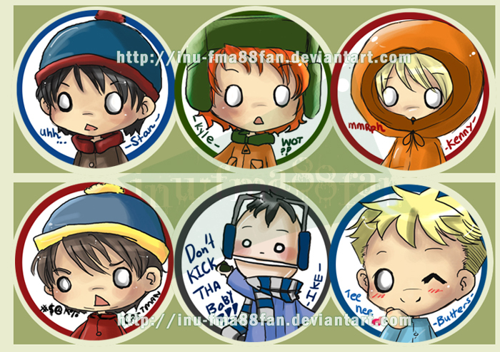 south park buttons