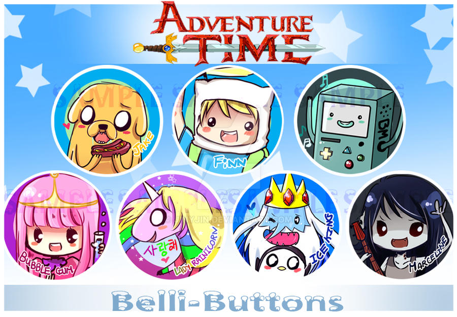 Adventure Time Buttons by jinyjin on DeviantArt