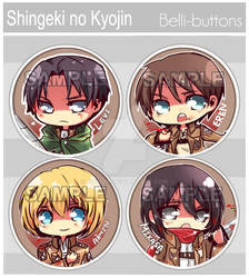 Shingeki No Kyojin Buttons