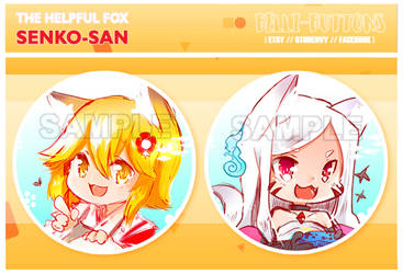 The helpful fox Senko san Button set (2)