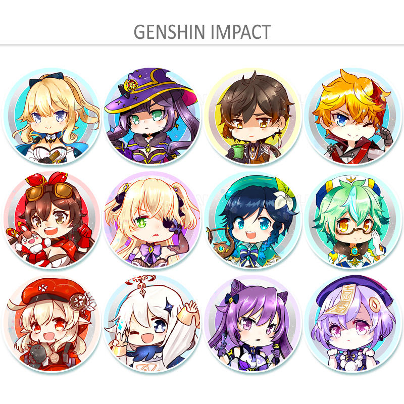 Genyo Button Genshin-impact button set by jinyjin on DeviantArt
