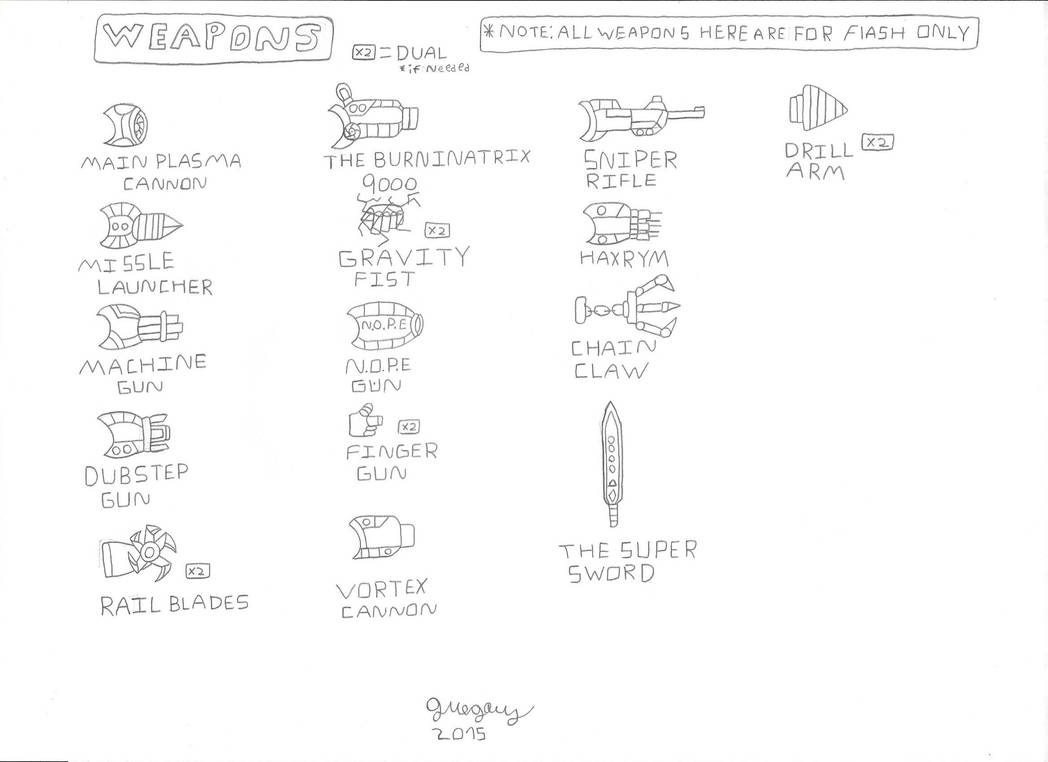 Flash Weapons Flash's weapons 1 by ArdianACET on DeviantArt