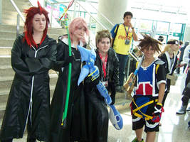 Demyx, Marluxia, Axel and Sora