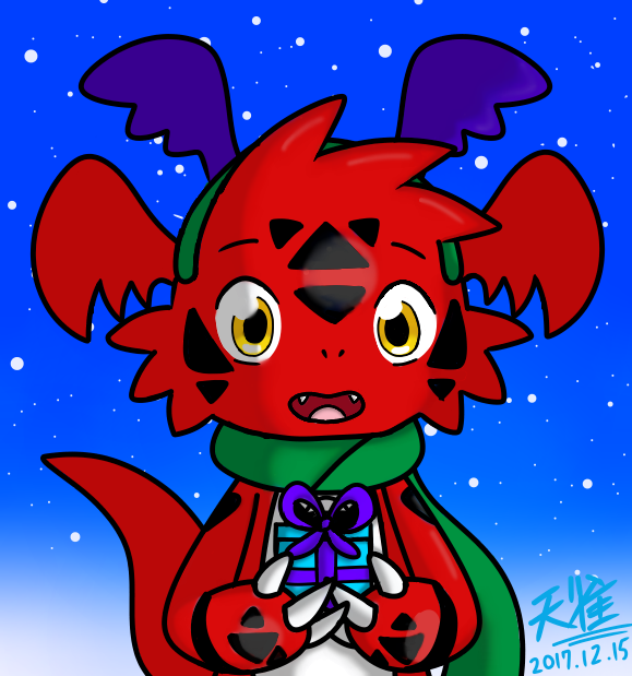 Pan the Guilmon  Merry Christmas