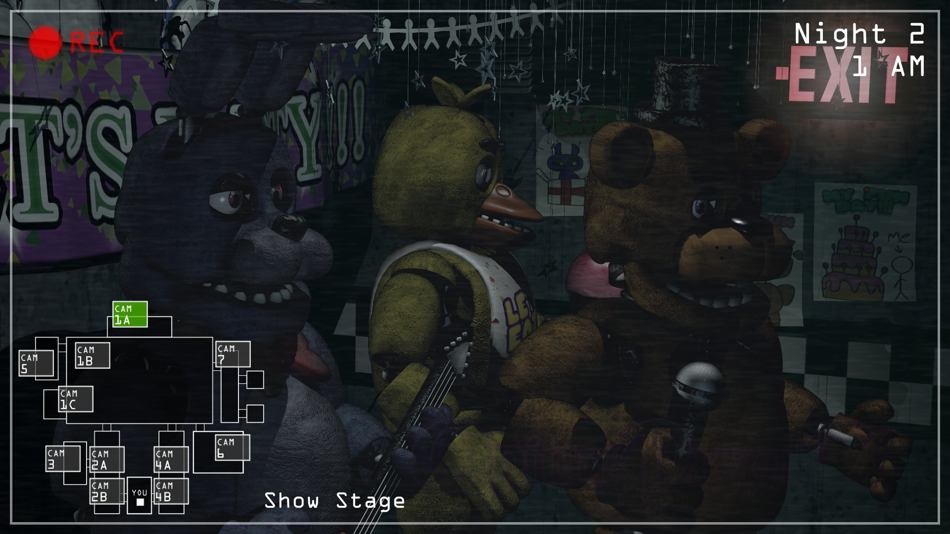 FNAF 1 Show Stage (CAM 1A) by Nazo472 on DeviantArt