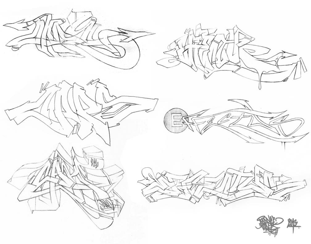 Graff Sketches 03 by JohnVichlenski on DeviantArt
