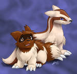 Zigzagoon and Linoone by nepryne